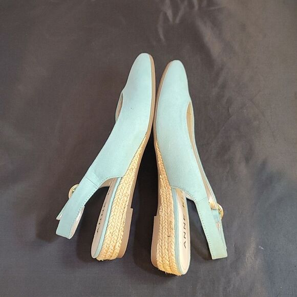 BRAND NEW ANNE KLEIN ESPADRILLE WEDGE SUEDE FLAT PUMP - Picture 6 of 16